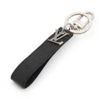 ルイ・ヴィトン キーホルダードラゴンヌ M01298 レザー チャーム DI0225 ブラック