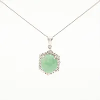 ノンブランド 翡翠 ダイヤ Pt850×Pt