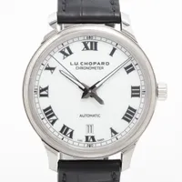 ショパール LUC 1937 168558-3002 SS×革 AT ホワイト文字盤