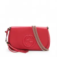 グッチ ソーホー レザー チェーンショルダーバッグ レッド