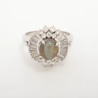 ノンブランド クリソベリルキャッツアイ ダイヤ Pt900