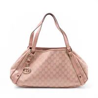 グッチ GGクリスタル PVC ショルダーバッグ ピンク