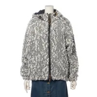 ルイ・ヴィトン LVロゴ アルパカ ジャケット 23AW 38 ブラック×ホワイト