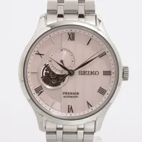 セイコー プレサージュ 4R39-00W0 SS AT ピンク文字盤