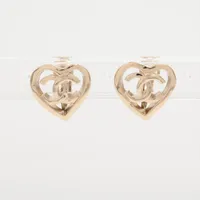 シャネル ココマーク ハート GP イヤリング(両耳用) B22P ゴールド