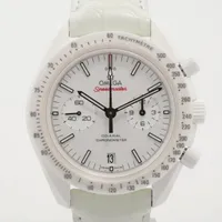 オメガ スピードマスター ムーンウォッチ 311.93.44.51.04.002 CE×革 AT ホワイト文字盤
