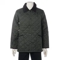 バブアー ナイロン キルティングコート 36 カーキ×ブラウン