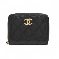 シャネル マトラッセ キャビアスキン ブラック ゴールド金具