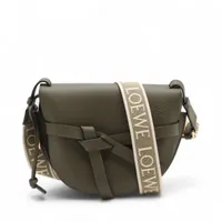 ロエベ ゲート デュアル レザー ショルダーバッグ グリーン