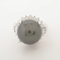 ノンブランド パール ダイヤ Pt900 約14.5mm