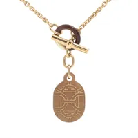 エルメス シェーヌダンクル バッファローホーン×GP ネックレス ゴールド