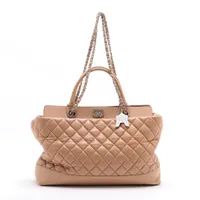 シャネル マトラッセ ヴィンテージカーフ ベージュ シルバー金具