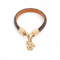 ルイ・ヴィトン ブラスレ ヴィヴィエンヌ M6773 GP×PVC ブレスレット BC3281 17 ブラウン