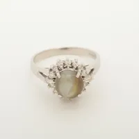 ノンブランド クリソベリルキャッツアイ ダイヤ Pt900