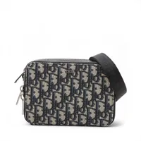 ディオール オブリーク キャンバス ショルダーバッグ ネイビー