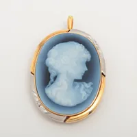 ノンブランド ストーンカメオ ダイヤ K18×Pt900