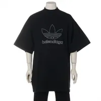 バレンシアガ×アディダス コットン Tシャツ 22年 5 ブラック