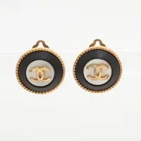 シャネル ココマーク GP×ウッド イヤリング(両耳用) 94P ゴールド