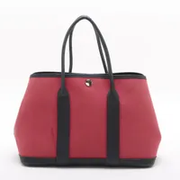 エルメス ガーデンパーティ30 TPM トワルオフィシエ レッド シルバー金具