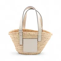 ロエベ バスケットスモール ラフィア カゴバッグ ベージュ