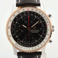 ブライトリング ナビタイマー YG×SS ×革 AT ブラック文字盤