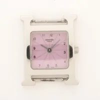エルメス Hウォッチ HH1.210 SS QZ ピンク文字盤