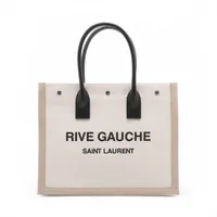 サンローランパリ リヴゴーシュ キャンバス トートバッグ ベージュ
