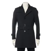 バーバリーブラックレーベル ポリエステル トレンチコート M ブラック