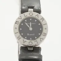 ブルガリ ビーゼロワン BZ22S SS×革 QZ ブラック文字盤