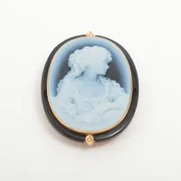 ノンブランド ストーンカメオ 色石 ダイヤ K18