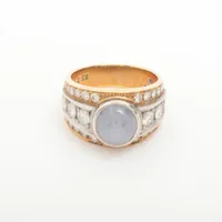 ノンブランド スターサファイア ダイヤ K18×Pt900