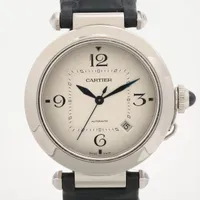 カルティエ パシャC WSPA0010 SS×ラバー AT シルバー文字盤