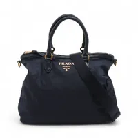 プラダ テスート ナイロン 2WAYハンドバッグ ネイビー
