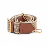 ロエベ アナグラム キャンバス×レザー ショルダーストラップ ベージュ