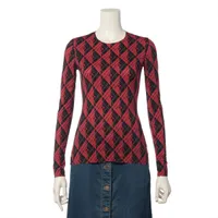 マリーンセル ナイロン×ポリウレタン カットソー S ブラック×レッド