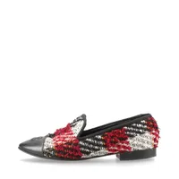 シャネル ココマーク ツイード×レザー ローファー 16K 36 ブラック×マルチカラー