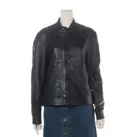 エンメティ ラムスキン レザージャケット 48 ブラック