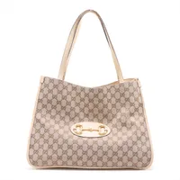 グッチ GGキャンバス ホースビット 1955 キャンバス トートバッグ ベージュ