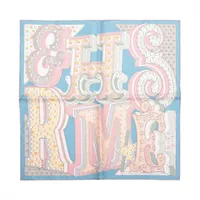 エルメス カレ45 HERMES ELECTRIQUE エルメスエレクトリック シルク スカーフ ピンク×ブルー