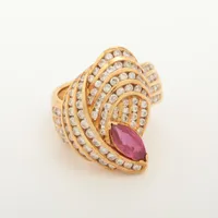 ノンブランド ルビー ダイヤ K18