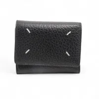 メゾンマルジェラ 4ステッチ SA3UI0010 レザー コンパクトウォレット ブラック