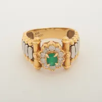 ノンブランド エメラルド ダイヤ K18×Pt900