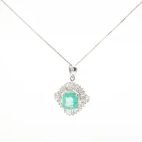 ノンブランド エメラルド ダイヤ Pt900×Pt850