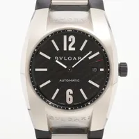 ブルガリ エルゴン EG40S SS×ラバー AT ブラック文字盤