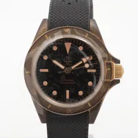 イエマ スーパーマン ブロンズ×ラバー AT ブラック文字盤