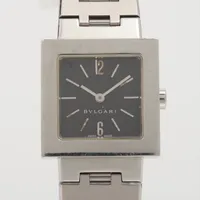 ブルガリ クアドラード SQ22SS SS QZ ブラック文字盤