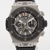 ウブロ ビッグバン ウニコ 411.NM.1170.RX Ti×ラバー AT スケルトン文字盤