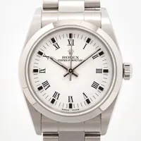 ロレックス オイスターパーペチュアル 77080 SS AT ホワイト文字盤