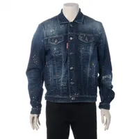 ディースクエアード コットン×ポリウレタン デニムジャケット 23SS 50 ブルーインディゴ