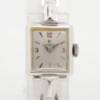 オメガ WG×社外WG 手巻き シルバー文字盤